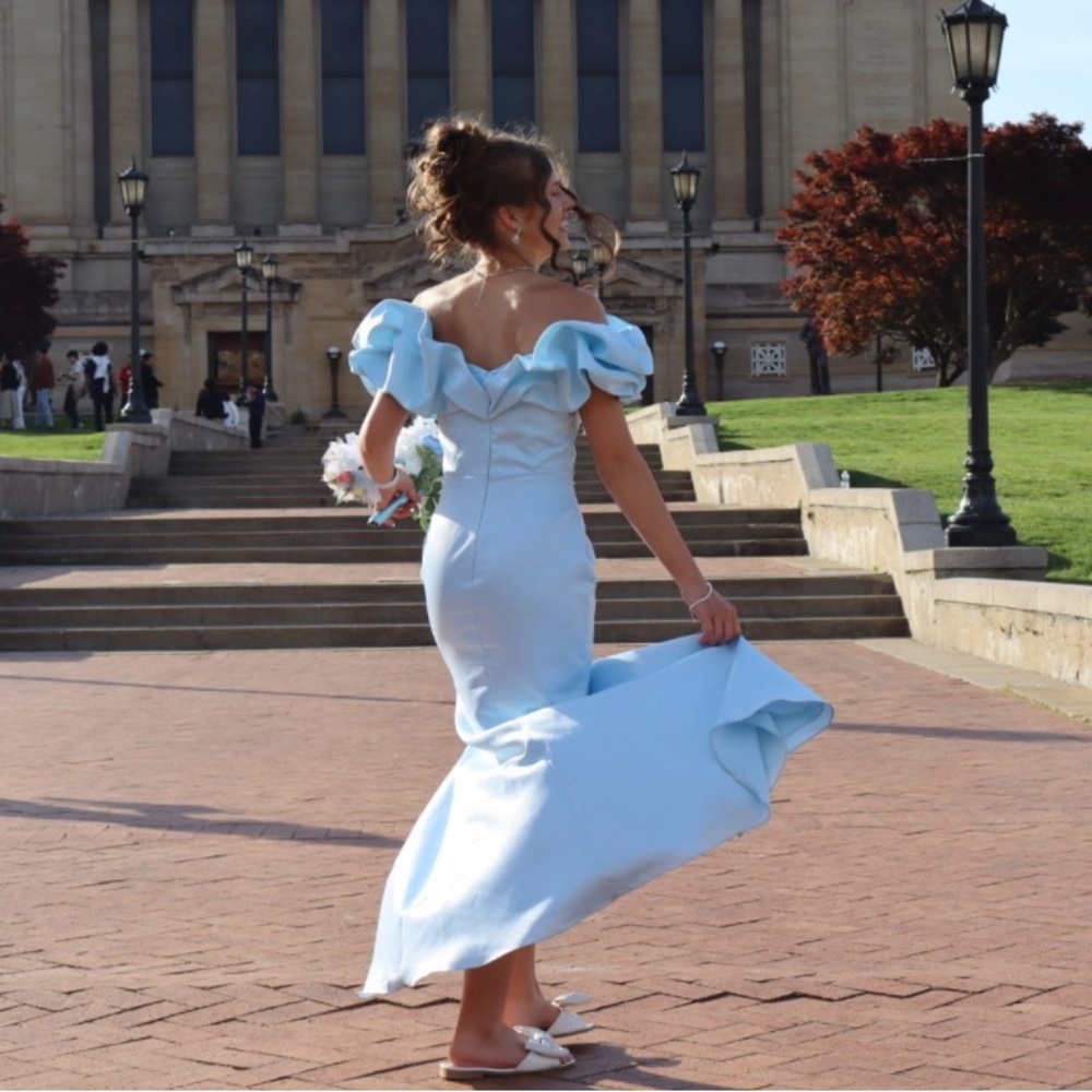 Stacees Off-the-Shoulder Ruffled Prom Dress - Picture 4 of 15